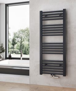 Sèche-serviette radiateur eau chaude design Antubone V vertical noir mat